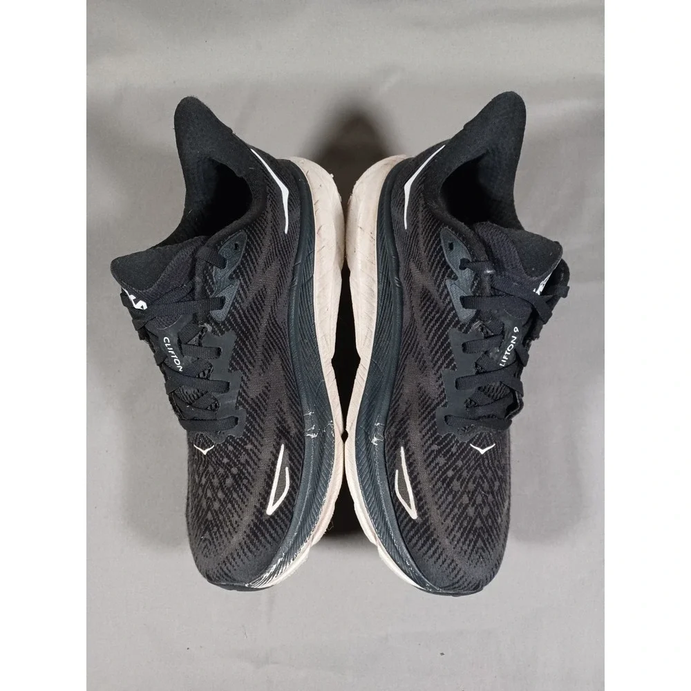 Hoka Shoes Womens‎ 8.5 B Black Clifton 9 Running Sneakers 1127896 BWHTpl